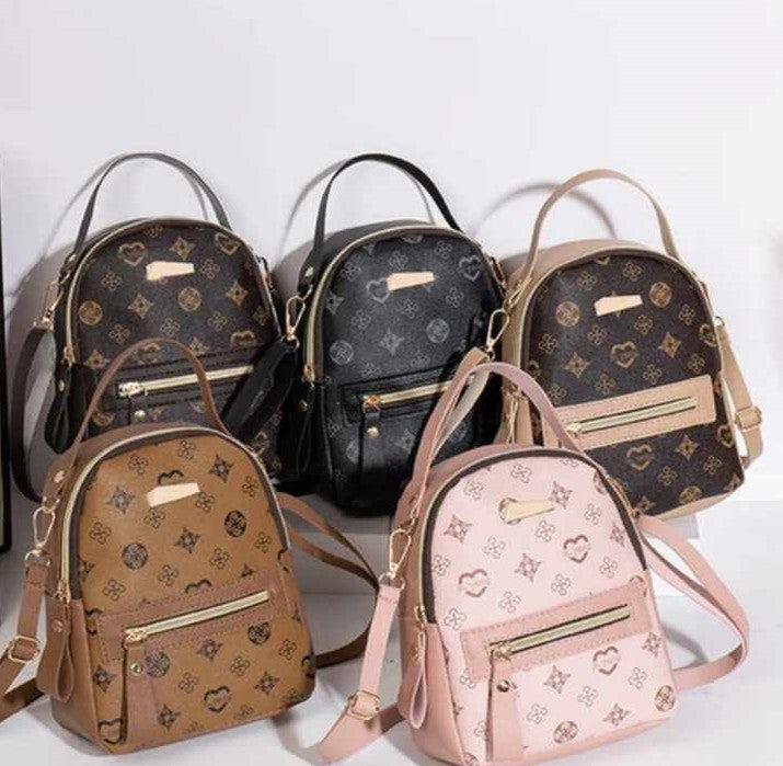 ZIPPERED BACK PACK, Mini Back Pack with Heart Design