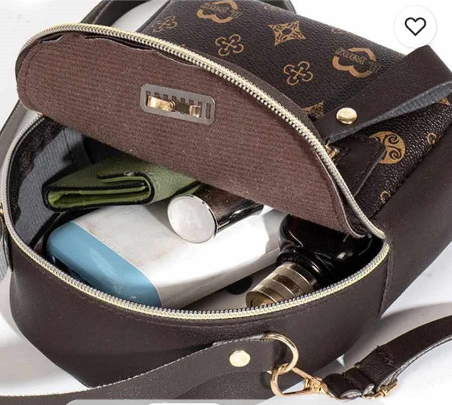 ZIPPERED BACK PACK, Mini Back Pack with Heart Design