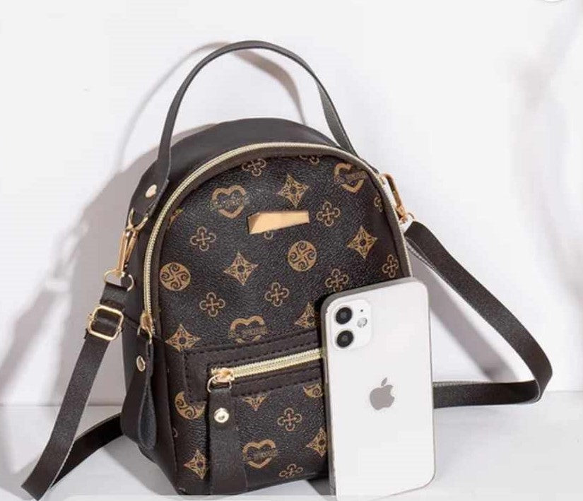 ZIPPERED BACK PACK, Mini Back Pack with Heart Design