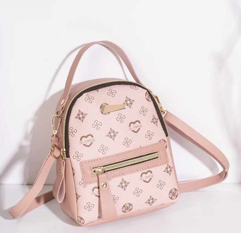 ZIPPERED BACK PACK, Mini Back Pack with Heart Design
