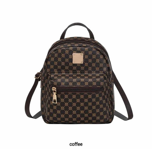 ZIPPERED BACK PACK, Checkered Mini Back Pack