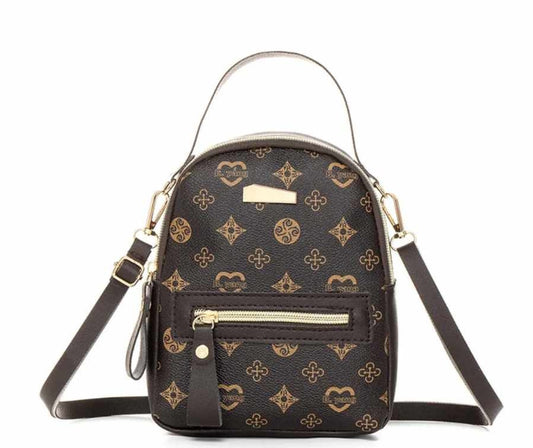 ZIPPERED BACK PACK, Mini Back Pack with Heart Design