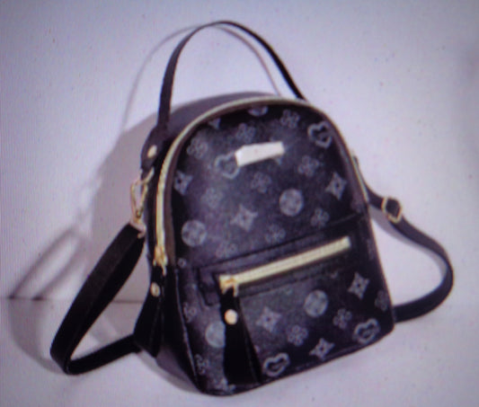 ZIPPERED BACK PACK, Mini Back Pack with Heart Design