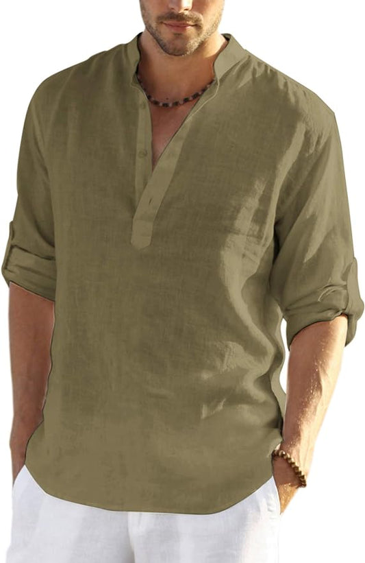 SHIRT, Men's Henley T-shirt