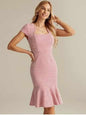 DRESS, Pink Fishtail Dress