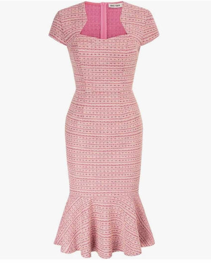 DRESS, Pink Fishtail Dress