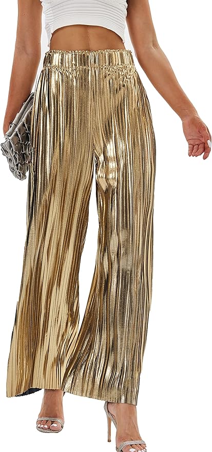PANTS, Women's Pleated Wide Leg Pant