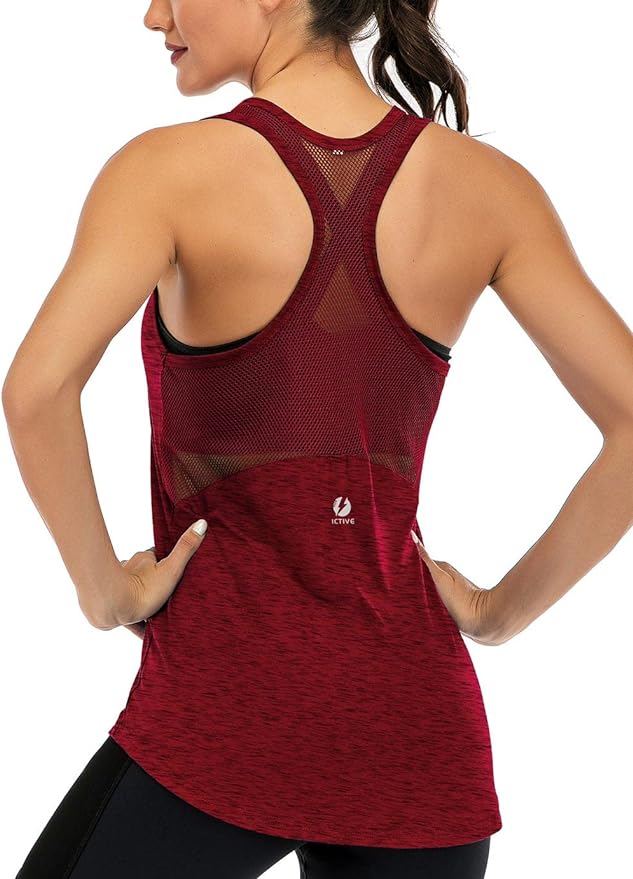 TANK TOP, Mesh back workout tank top
