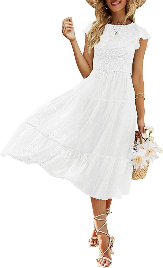 DRESS, White Lace Summer Dress
