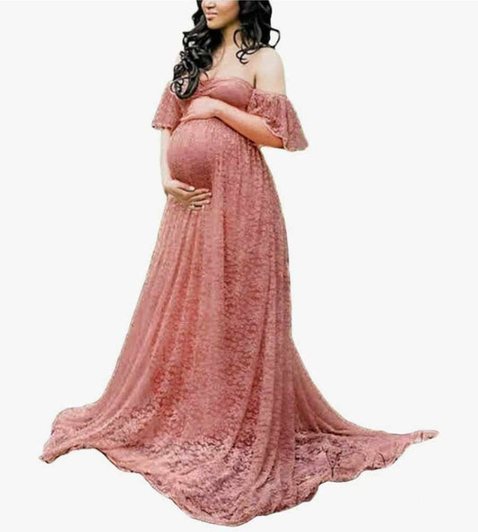 MATERNITY, Maternity Floral Lace Dress