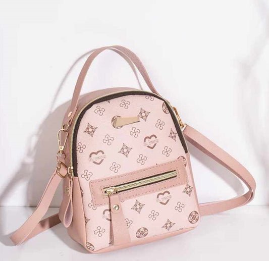 ZIPPERED BACK PACK, Mini Back Pack with Heart Design