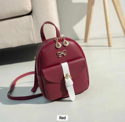 ZIPPERED BACK PACK, Mini Back Pack Bag with Bow