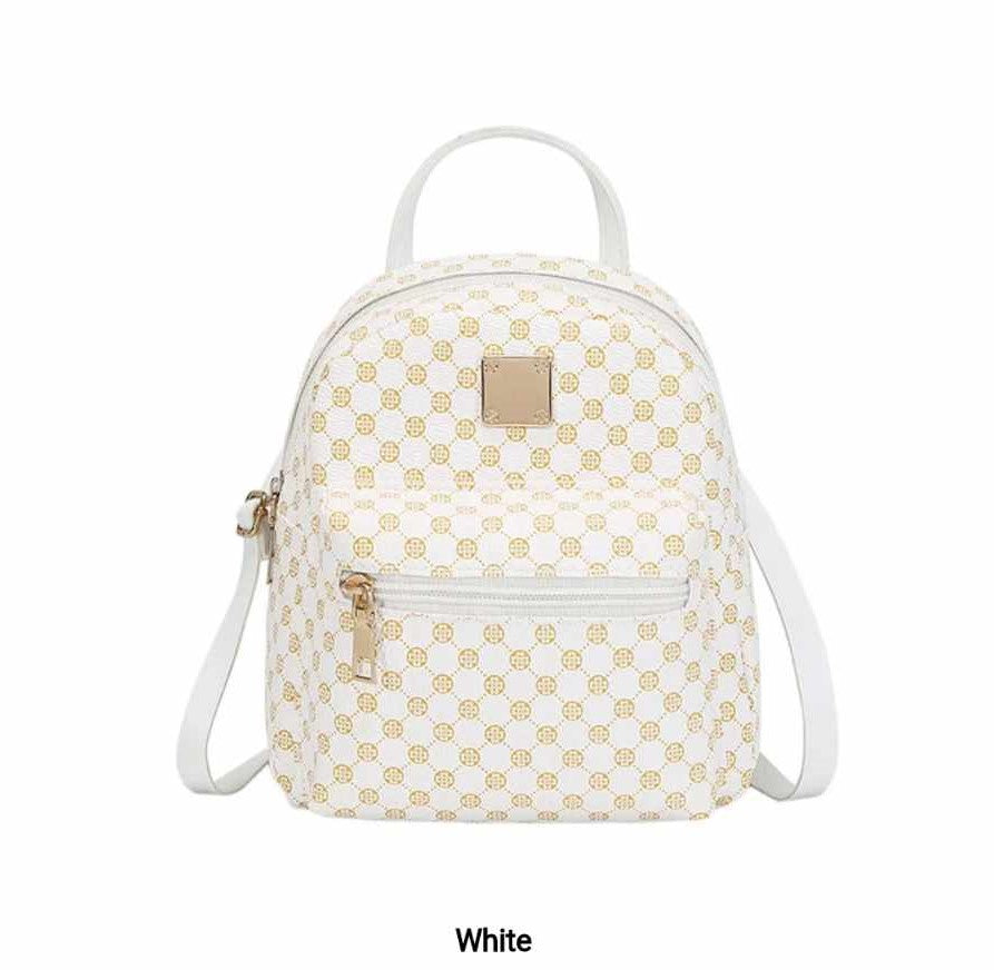 ZIPPERED BACK PACK, Checkered Mini Back Pack