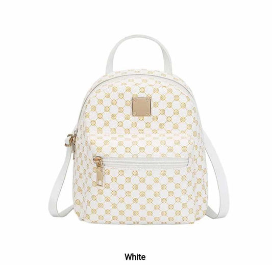 ZIPPERED BACK PACK, Checkered Mini Back Pack