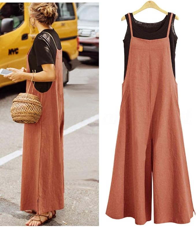 JUMPSUIT, Women's rose overalls